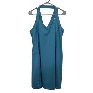 Title Nine Blue Strappy Built In Bra Athletic Dress Size Large Outdoors Casual